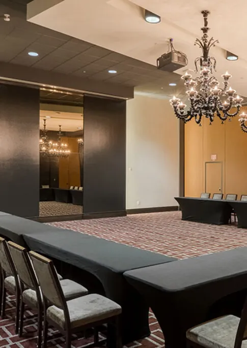 Dining room and mirror in background.